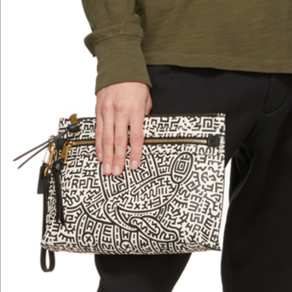 Coach Mickey Mouse x Kieth H large Clutch